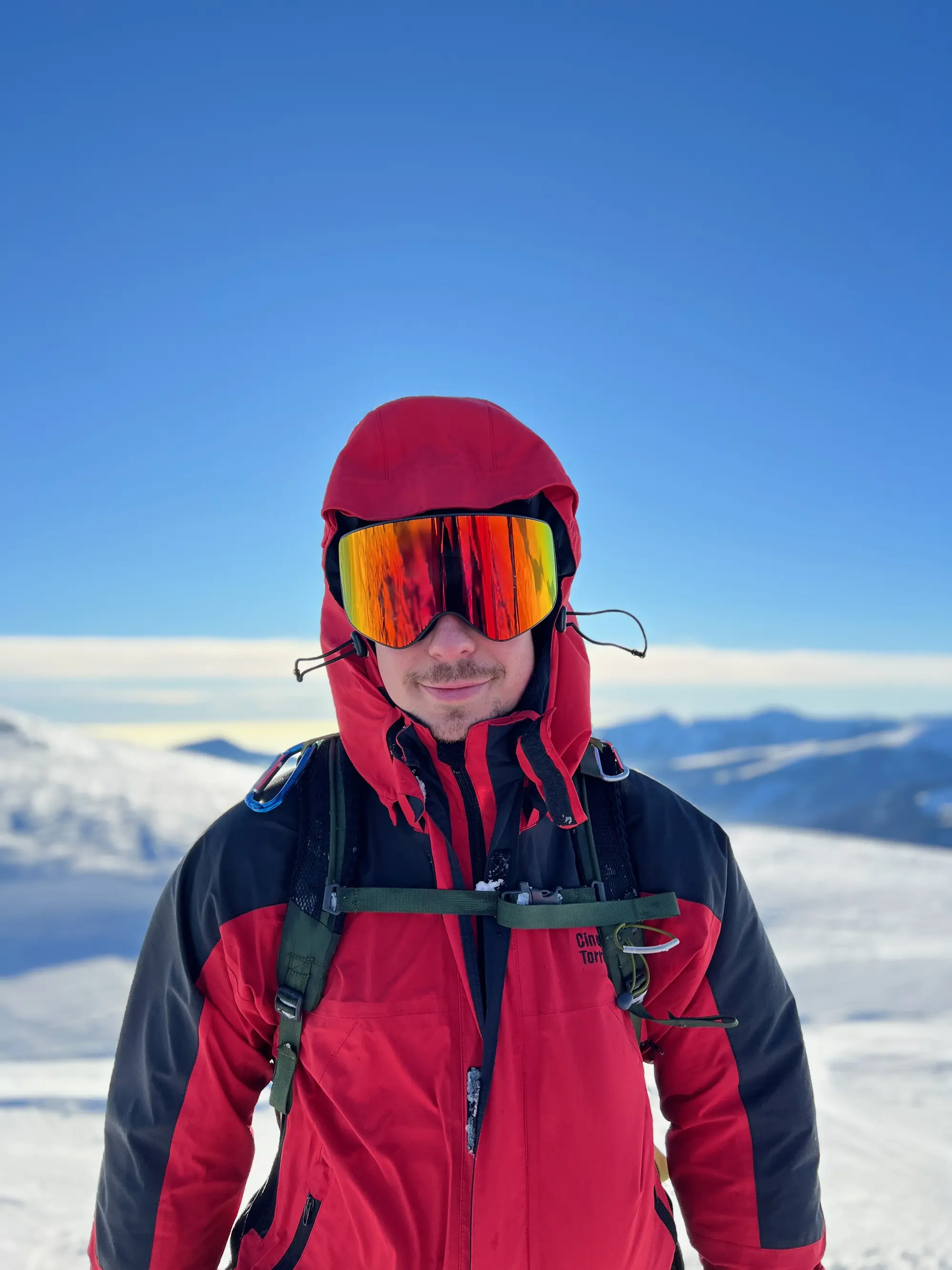 Rareș on a mountain ridge